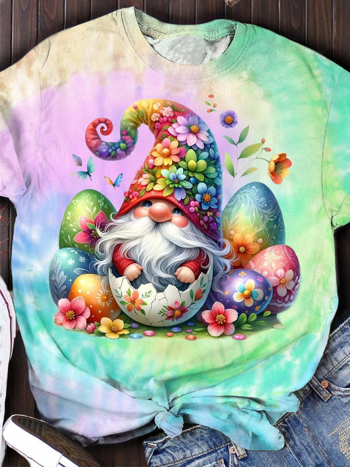 Easter Day Gnome Crew Neck T-shirt