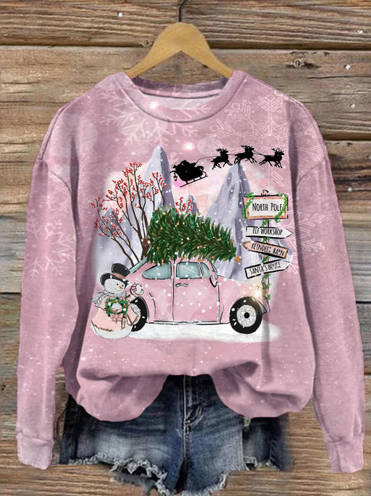 Barbie Farm Truck Merry Christmas Casual Sweatshirt