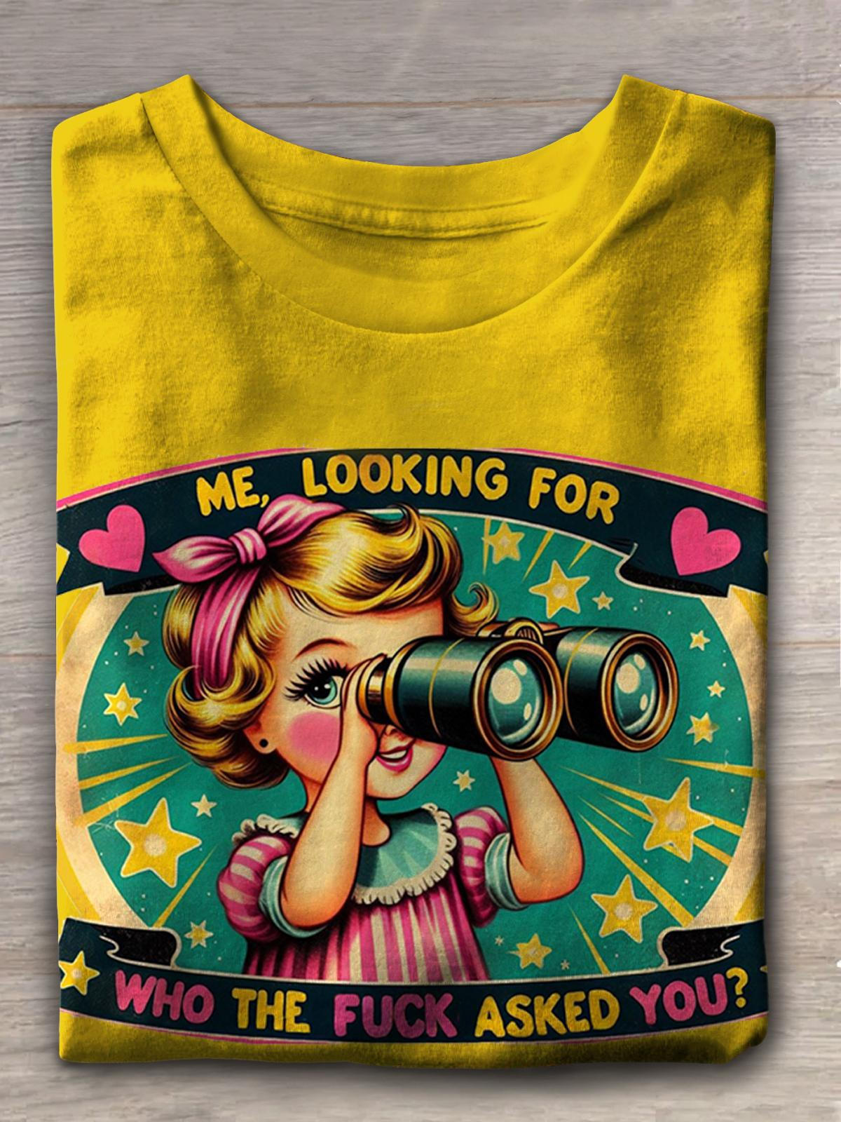 Women's Funny Vintage Print T-Shirt