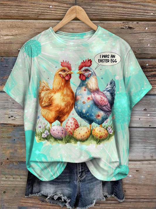 Easter Day Chicken Crew Neck T-shirt