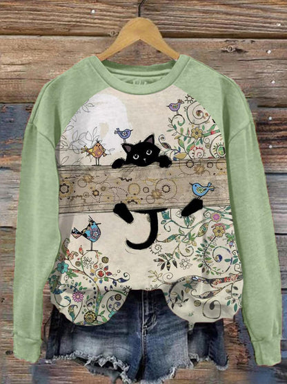 Climbing Tree Cat Long Sleeve Top