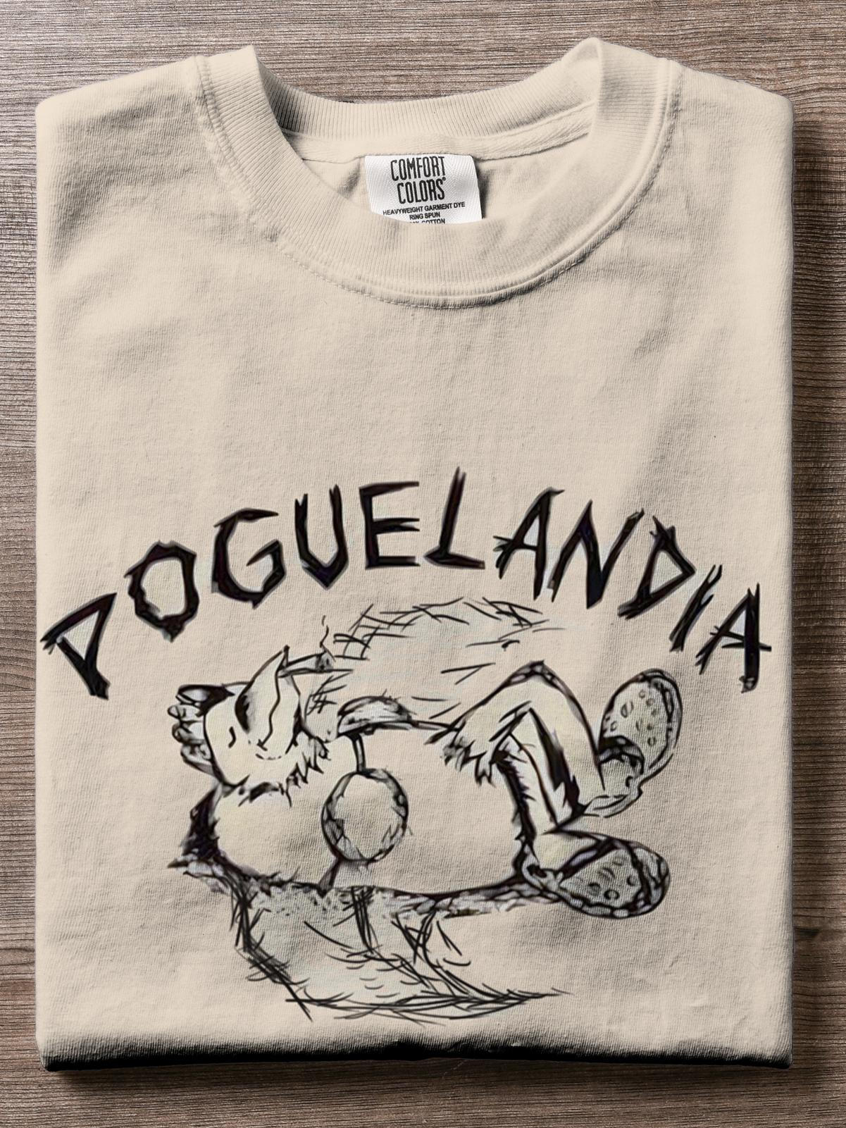 Poguelandia Fun Creative Art Print Casual T-shirt