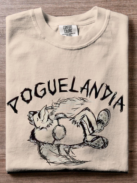 Poguelandia Fun Creative Art Print Casual T-shirt