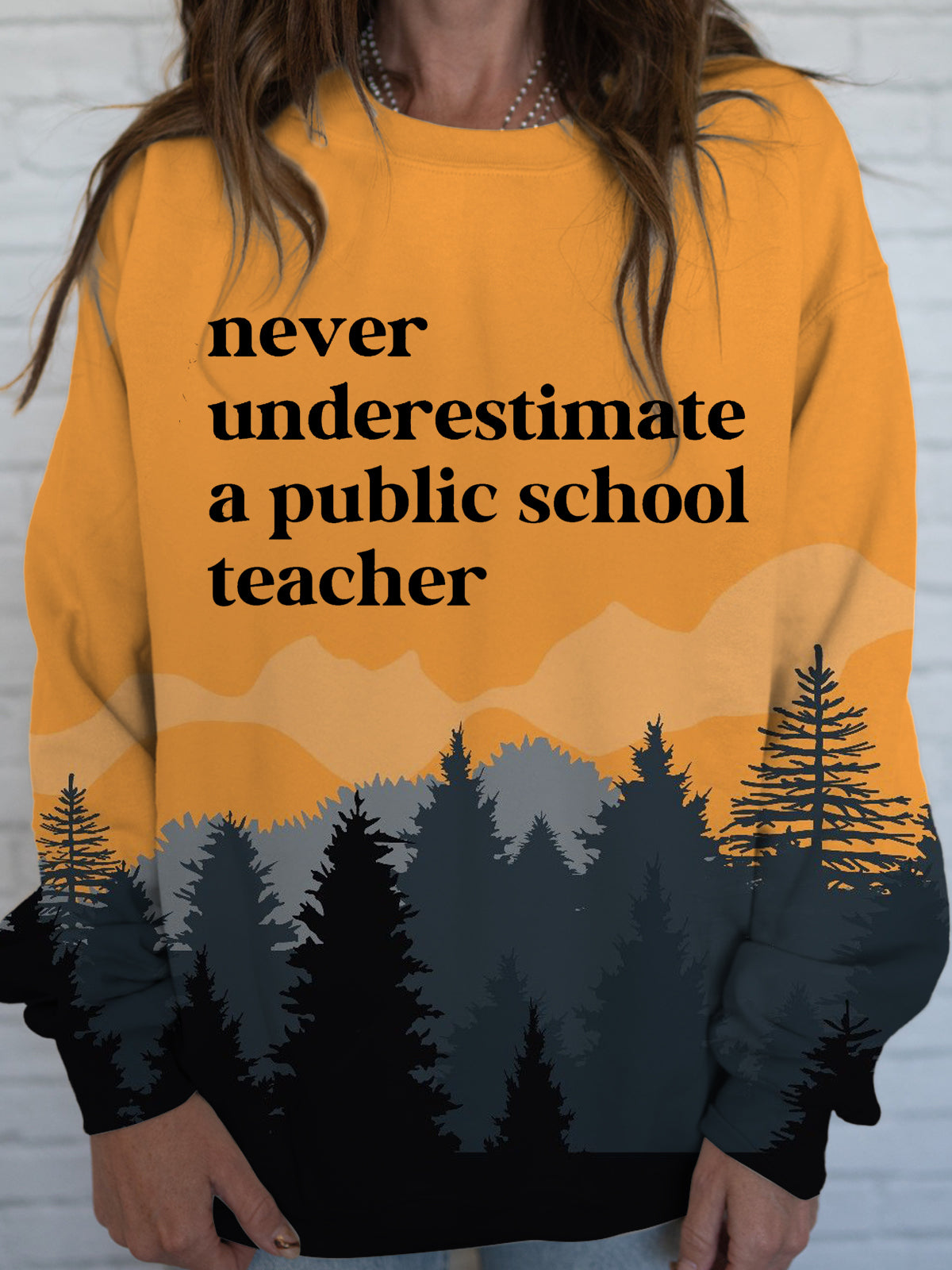 Never Underestimate a Public School Teacher Long Sleeve Top