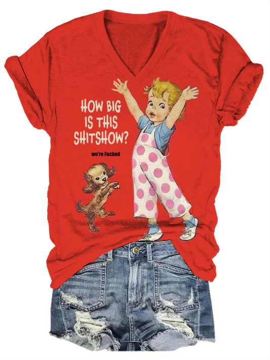 How Big Is This Shitshow Vintage Funny Print T-shirt