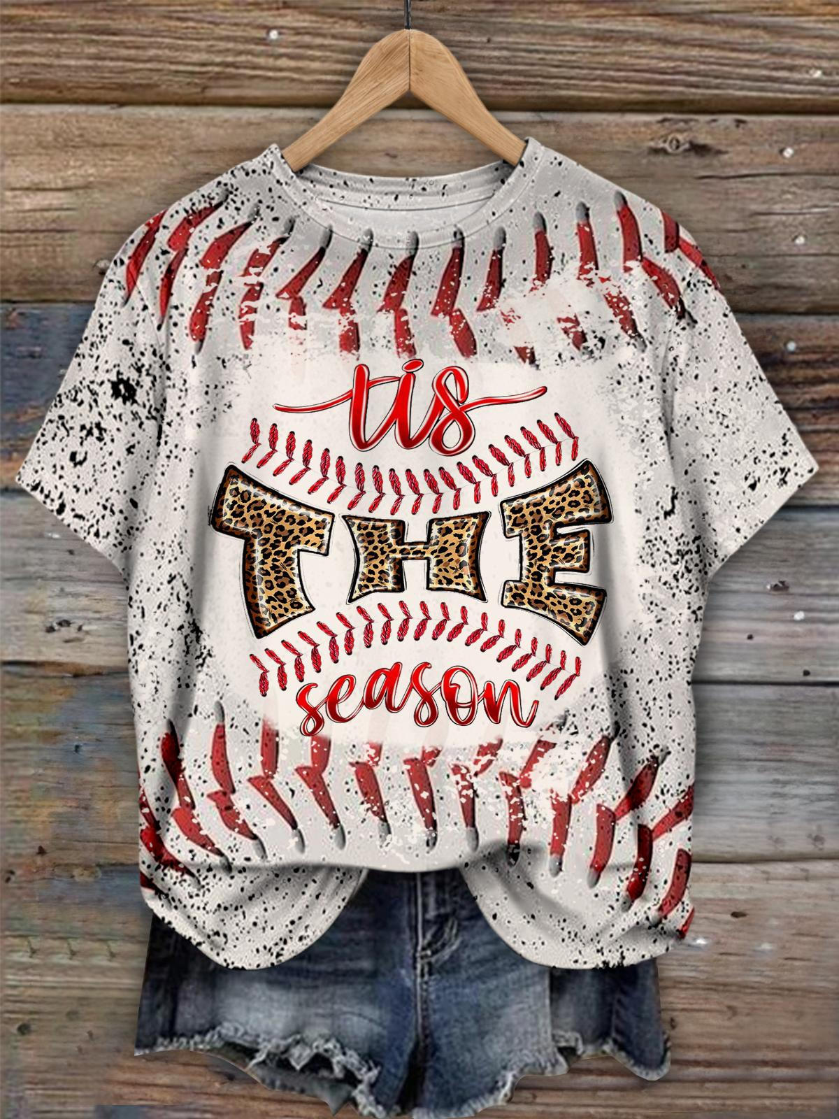 Tis' The Season Baseball Tie Dye T-shirt