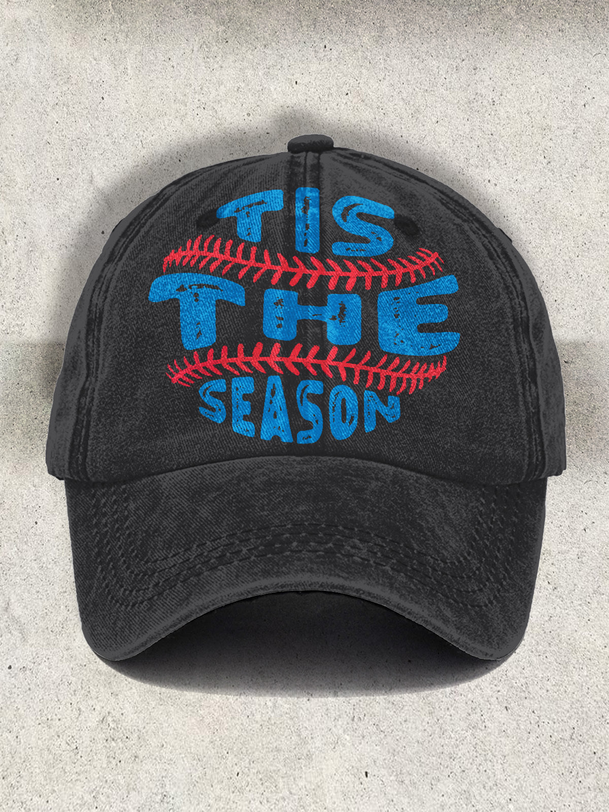 Tis The Season Baseball Fans Ball Game Print Baseball Cap