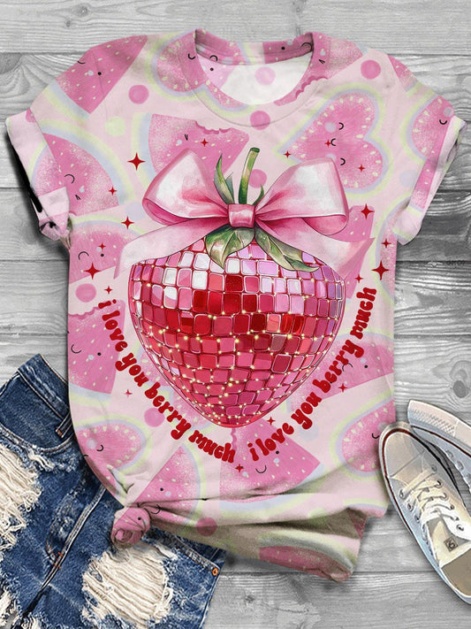 I Love You Berry Much Delicious Strawberry Valentine's Day T-shirt