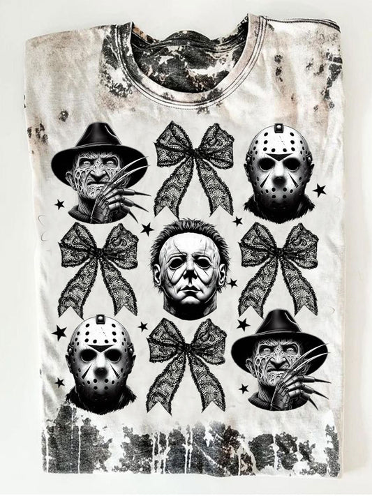 Halloween Printed Short Sleeve Top