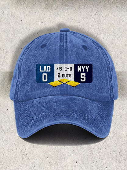 Dodgers Yankees World Series Printed Baseball Cap