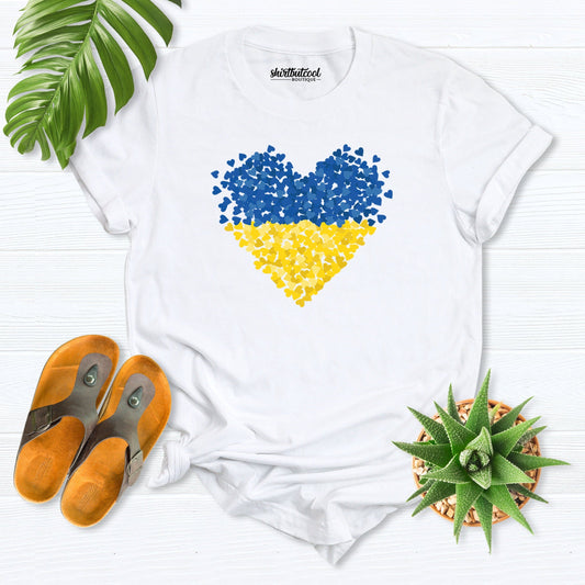 Peace In Ukraine Heart T-Shirt