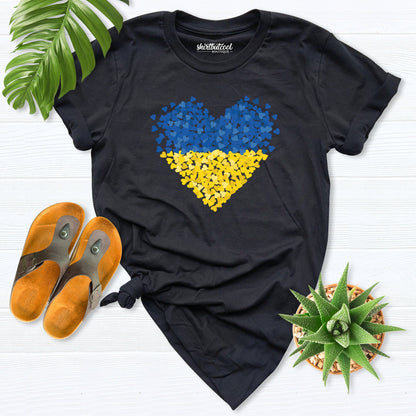 Peace In Ukraine Heart T-Shirt