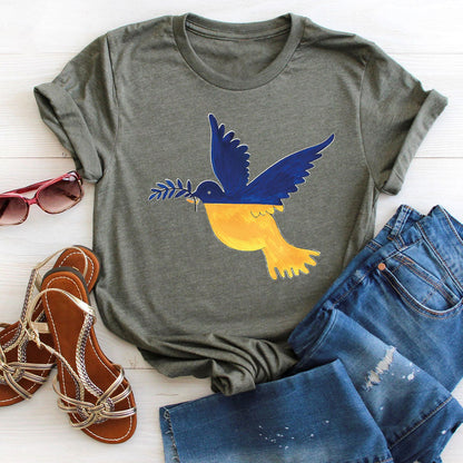 Dove of Peace Ukraine Crew Neck T-shirt