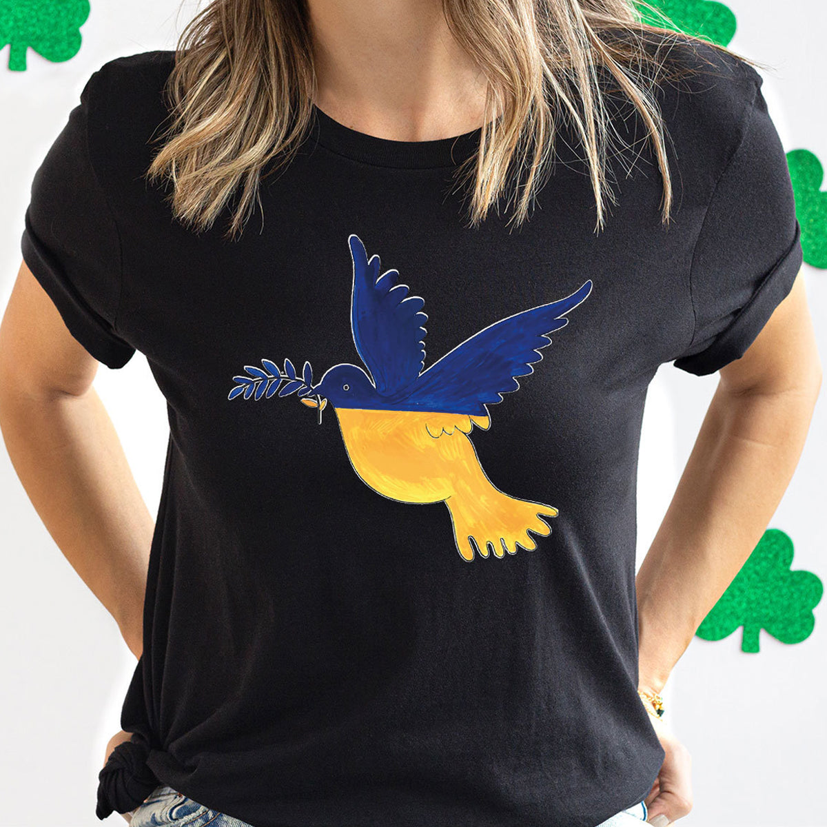 Dove of Peace Ukraine Crew Neck T-shirt