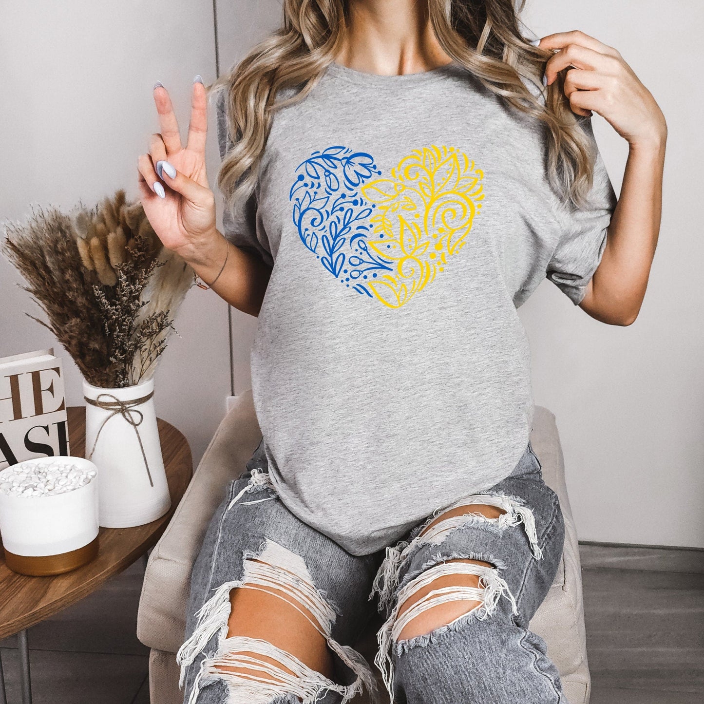 Peace In Ukraine Heart T-Shirt