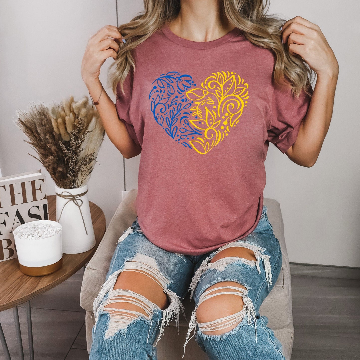 Peace In Ukraine Heart T-Shirt