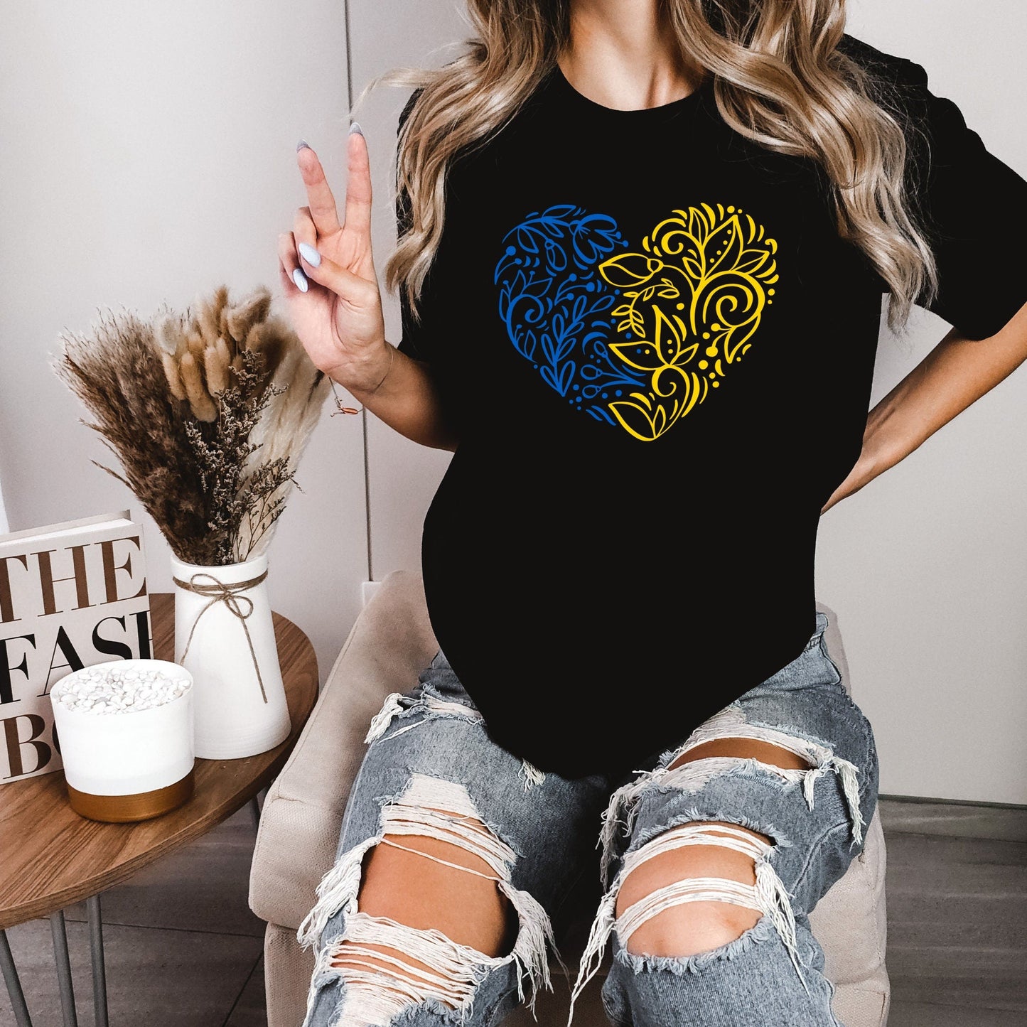 Peace In Ukraine Heart T-Shirt