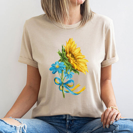 Ukraine Sunflower Graphic Tees