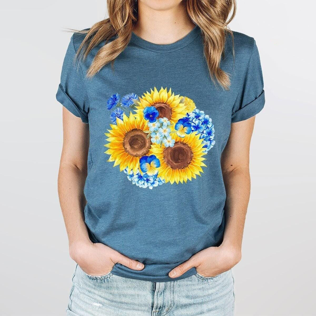 Ukraine Sunflower Graphic Tees