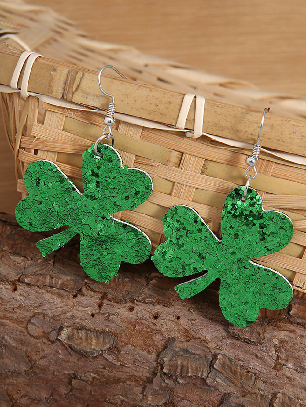 St. Parker's Day Clover Sequin Earrings