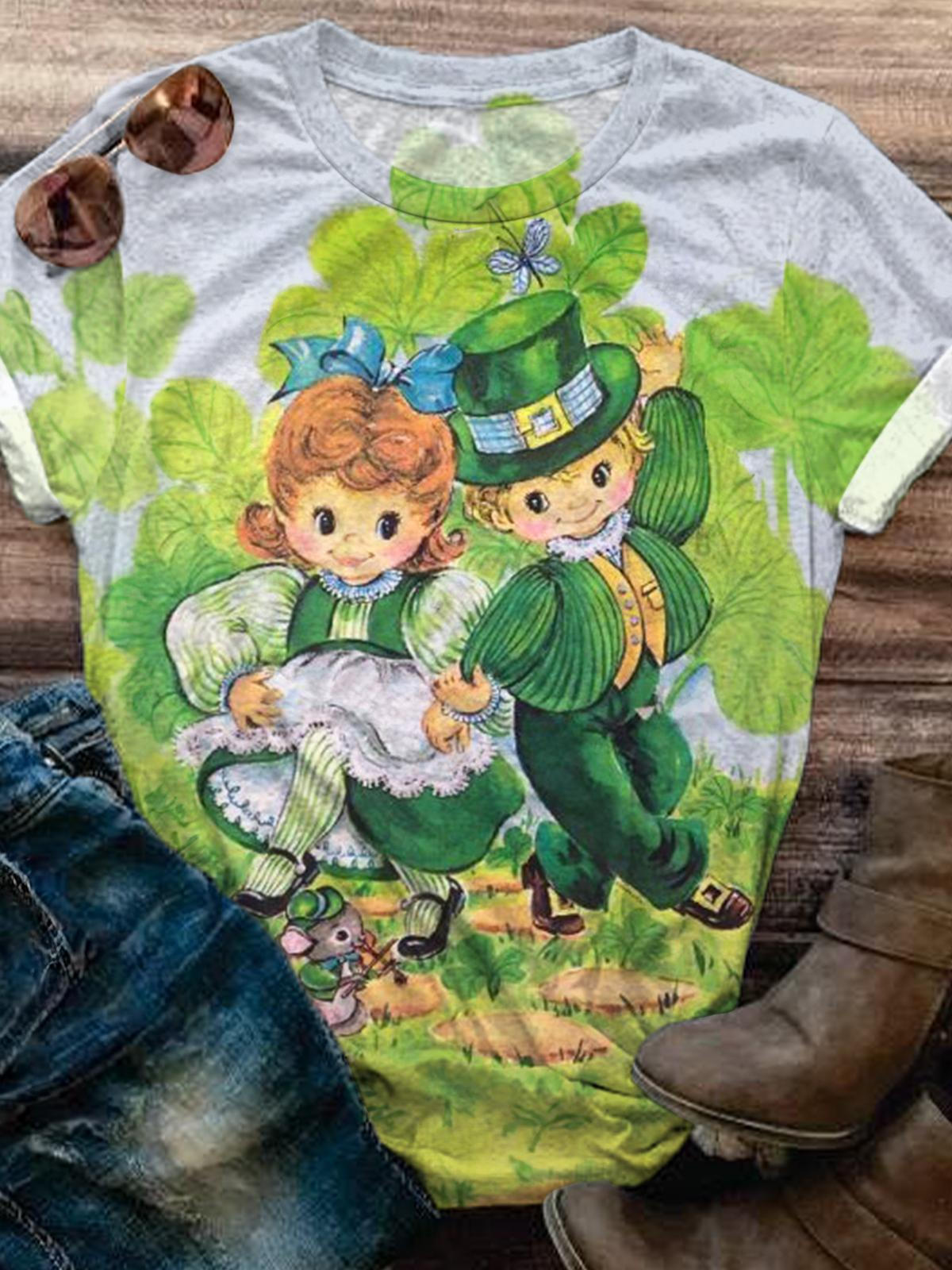 st patricks day crew neck funny lucky charms