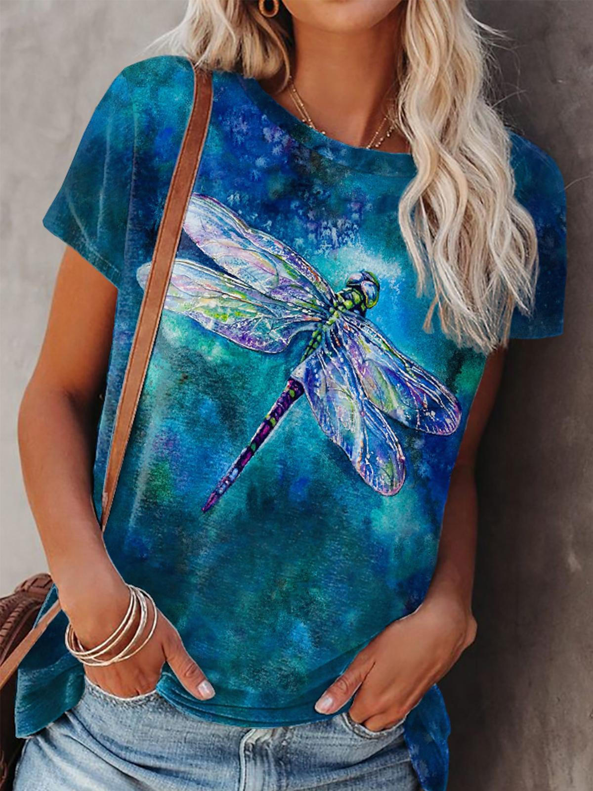 Dragonfly Crew Neck T-shirt