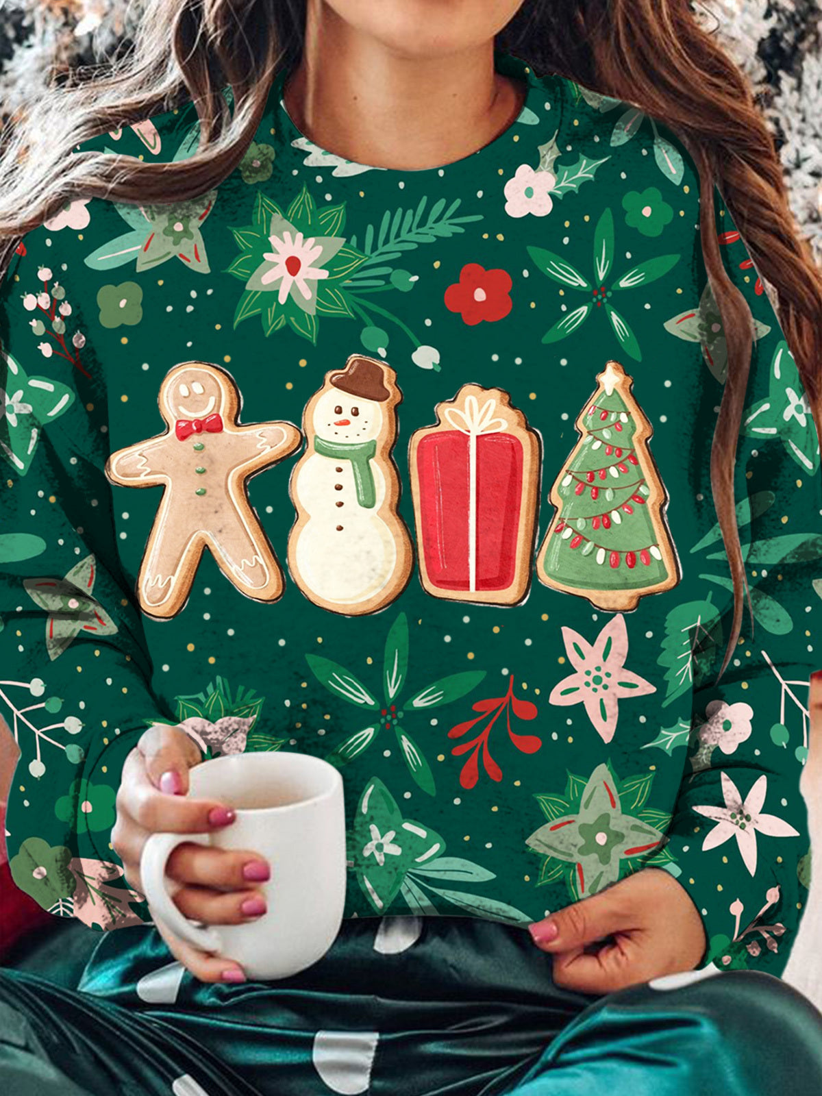 Gingerbread Cookies Long Sleeve Top