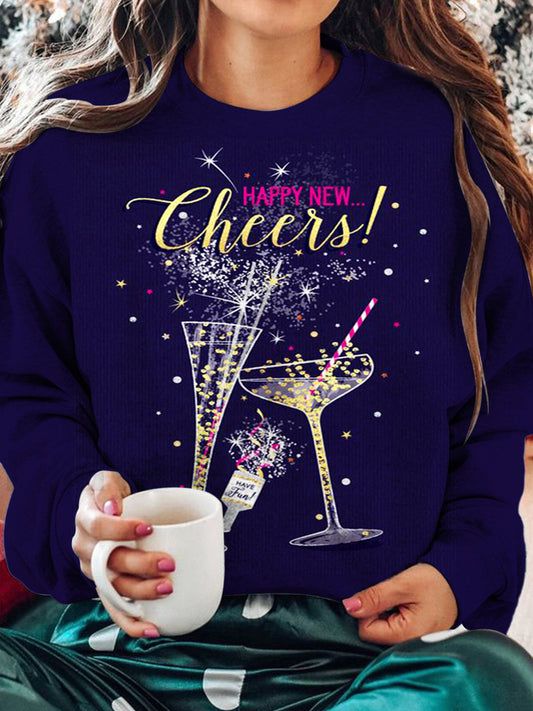 Happy New Cheers Long Sleeve Top