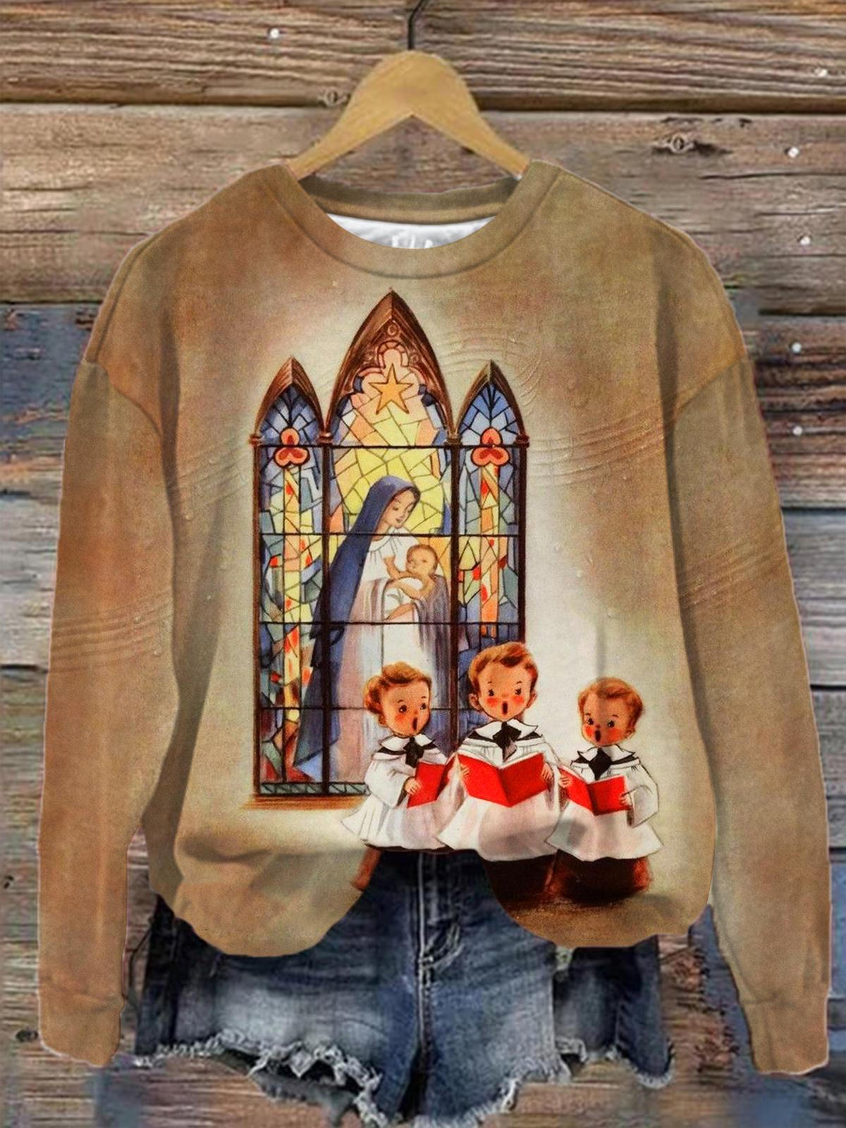 Christmas Church Choir Long Sleeve Top